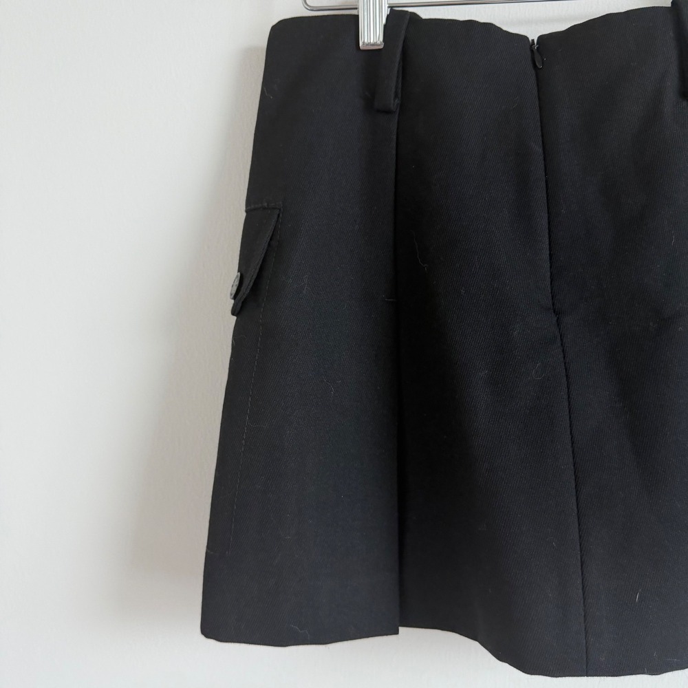 Sandro Pleated Twill Mini Skirt in Black Size 36 - Picture 11 of 12